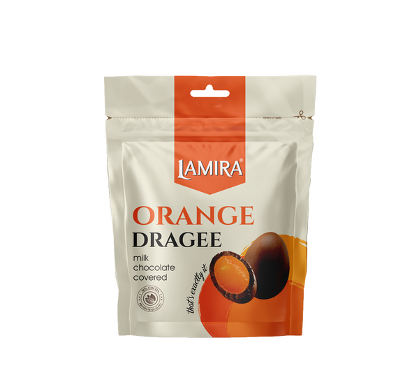 LAMIRA CHOCOLATE ORANGE COATED DRAGEE W/ MILK (12 X 70 g)