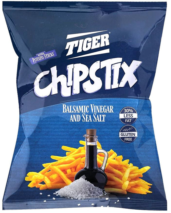 TIGER CHIPSTIX BALSAMIC VINEGAR & SEA SALT (1 x 20)