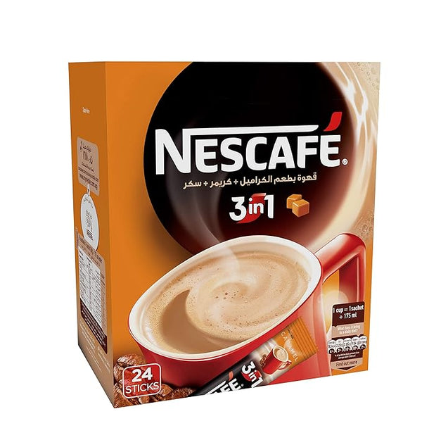 NESCAFE 3 IN 1 CARAMEL INSTANT COFFEE (12 x 24)