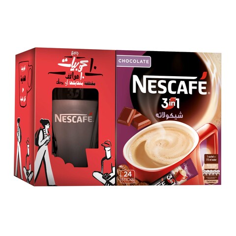 NESCAFE 3 IN 1 CHOCOLATE INSTANT (12 x 24)