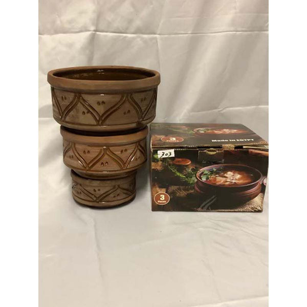 3PC CLAY BRAM SET 303 (6 PCS X BOX )